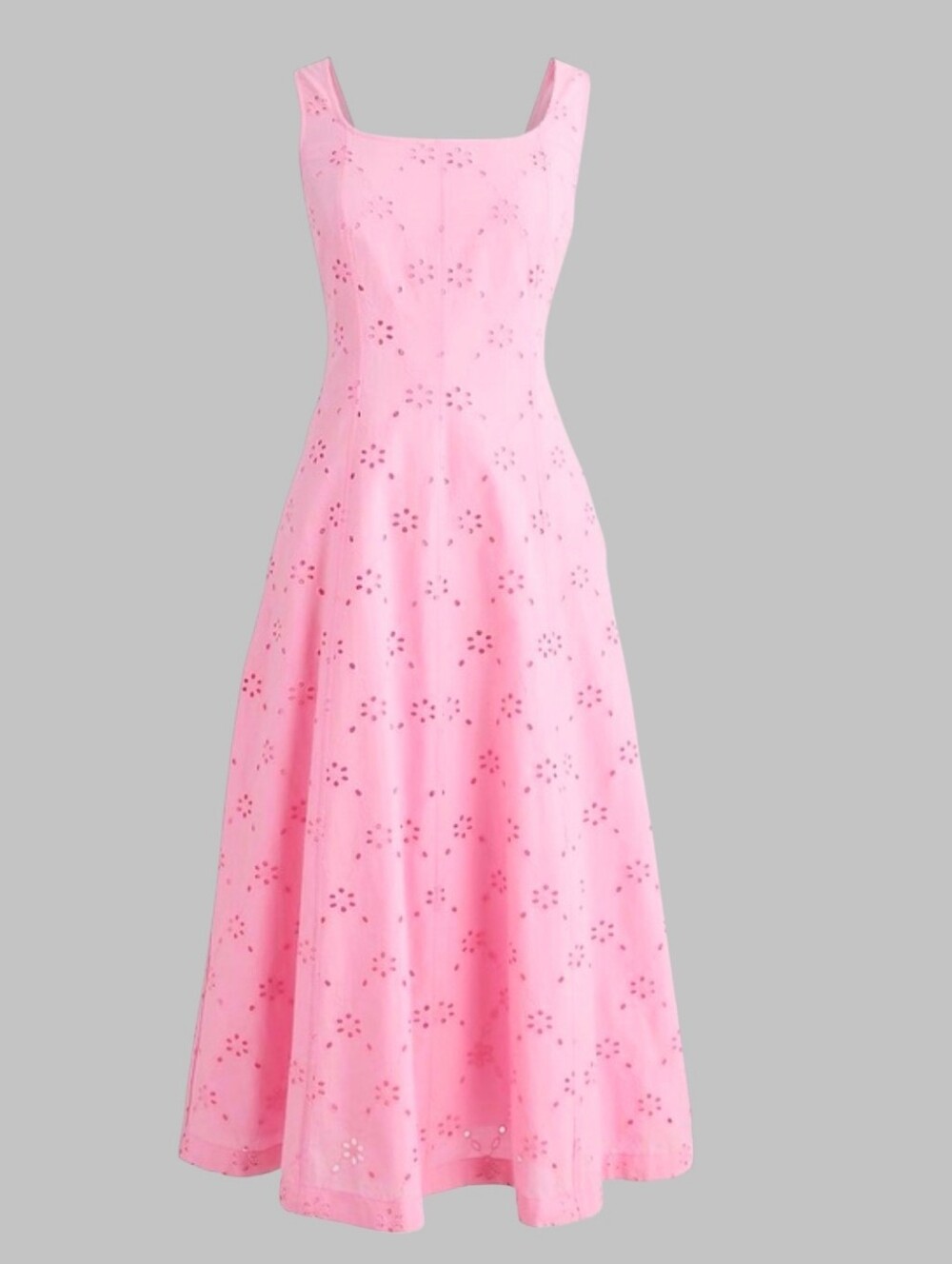 J.Crew Eyelet Cotton Embroidered Summer Midi Dress